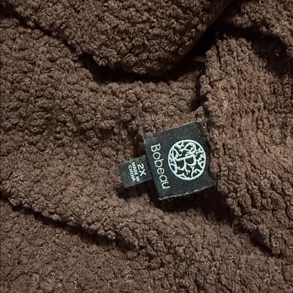 Bobeau Brown Textured Women's Cardigan 2X - Picture 3 of 3